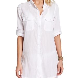 Ralph Lauren Crushed Cotton Swim Cover-Up